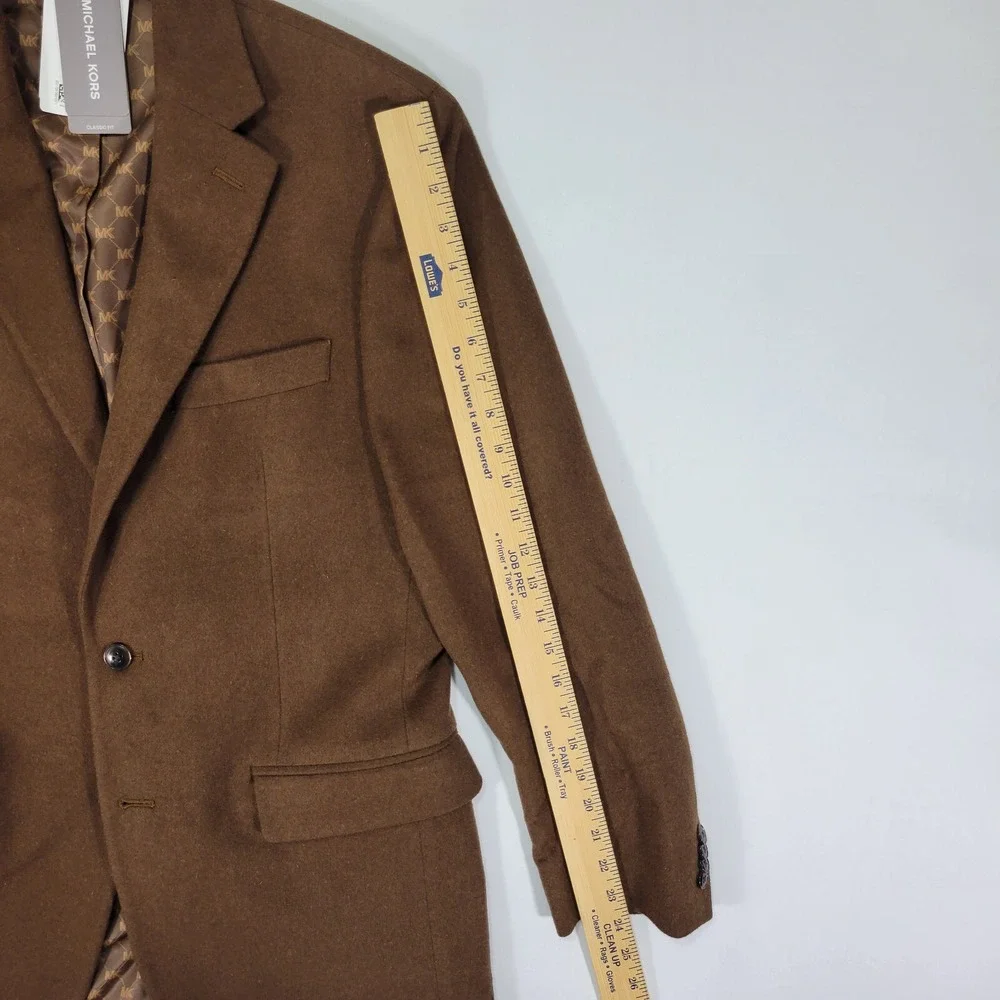 Michael Kors Men's Flannel‎ Sport Coat Blazer KIP Two Button Vicuna 38R NEW